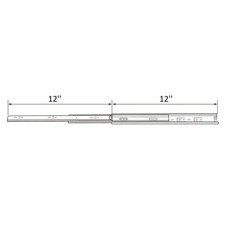 Zengest Full Extension Less Noise Ball Bearing Drawer Slides, 12 Inches, 4-Pair - Image 2